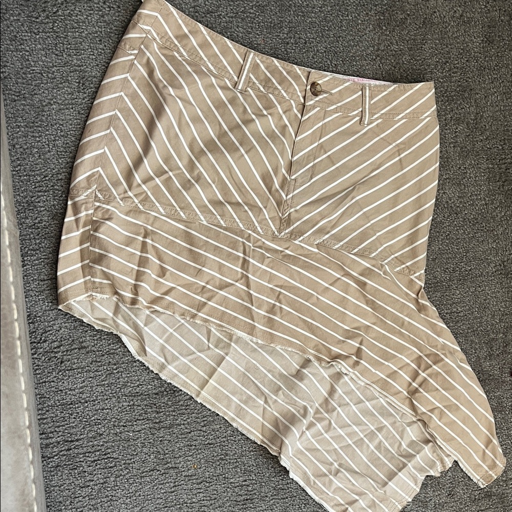 Striped Asymmetrical Skirt